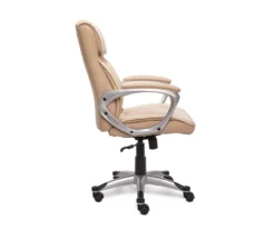 Fawn Tan Linen Executive Office Chair -Biglots Sales 810513549 5