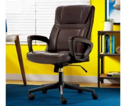 Hannah Brown Bonded Leather Office Chair -Biglots Sales 810513551 A0 12