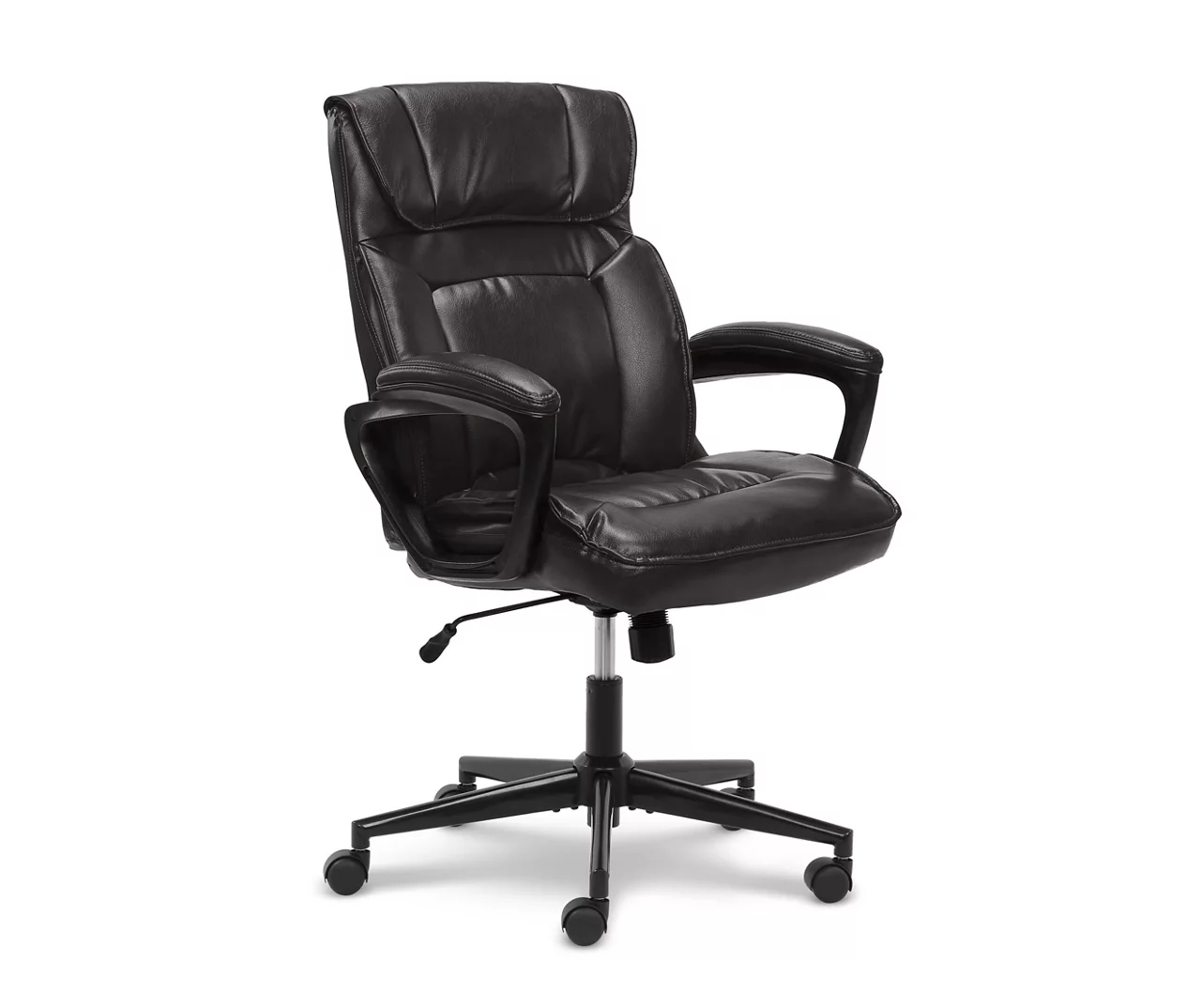 Hannah Black Bonded Leather Office Chair 2 Hannah Black Bonded Leather Office Chair - Image 2