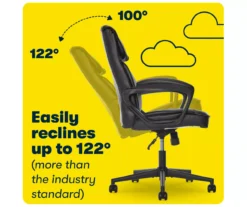 Hannah Black Bonded Leather Office Chair 26 Hannah Black Bonded Leather Office Chair -Biglots Sales 810513552 A0 8