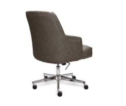 Leighton Gray Memory Foam Bonded Leather Office Chair -Biglots Sales 810513560 13