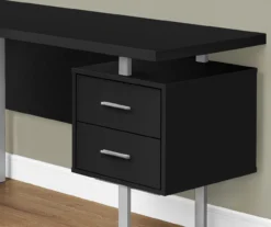 Black & Silver 3-Drawer L-Shaped Corner Desk -Biglots Sales 810527323 3