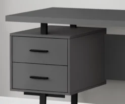 60" Gray & Black Floating Desk -Biglots Sales 810527327 3