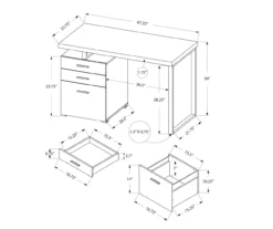 Monarch 48" Floating Computer Desk -Biglots Sales 810527334 5
