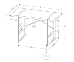 Monarch Paneled Metal Computer Desk -Biglots Sales 810527342 10