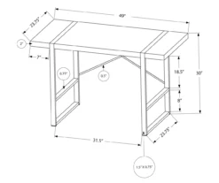 Monarch Paneled Metal Computer Desk -Biglots Sales 810527346 5
