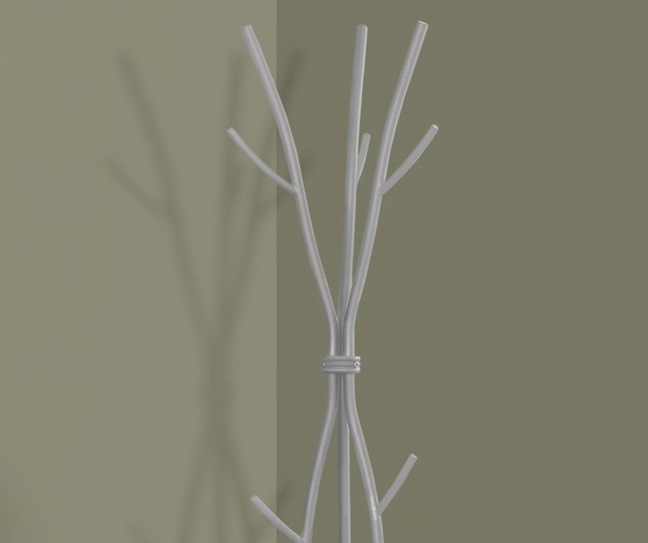 Silver Hammered Branch Metal Coat Rack 3 Silver Hammered Branch Metal Coat Rack - Image 3