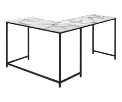 Monarch L-Shaped Metal Corner Desk -Biglots Sales 810527368 6