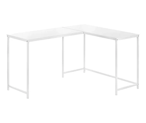 White Metal L-Shaped Corner Desk -Biglots Sales 810527370 2