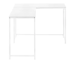White Metal L-Shaped Corner Desk -Biglots Sales 810527370 5
