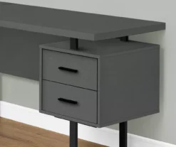 Black & Gray 3-Drawer L-Shaped Corner Desk -Biglots Sales 810527373 3