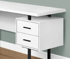 White & Black 3-Drawer L-Shaped Corner Desk -Biglots Sales 810527374 3