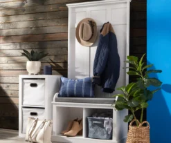 Real Living Villa Park 2-Hook Hall Tree With Cushioned Bench -Biglots Sales 810529577 3