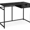 Black Marble Look Computer Desk