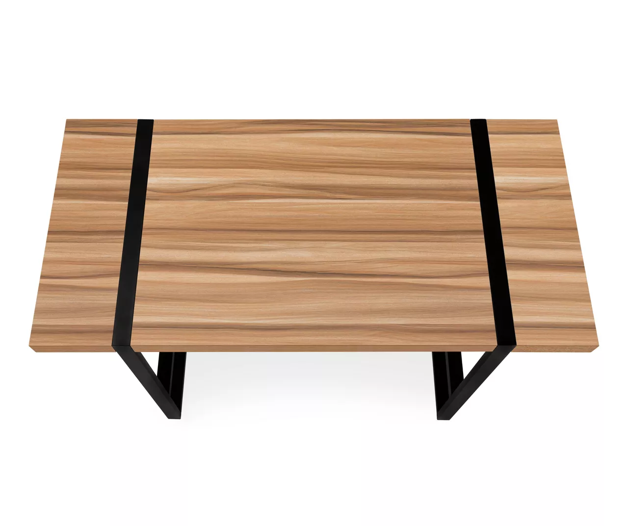 Brown Wood Look Thick Panel Computer Desk 5 Brown Wood Look Thick Panel Computer Desk - Image 5