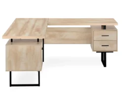 Natural Wood Look 3-Drawer L-Shaped Corner Comptuer Desk -Biglots Sales 810535780 5