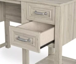 Sierra Ridge Levi Light Walnut Pedestal Desk -Biglots Sales 810538117 6