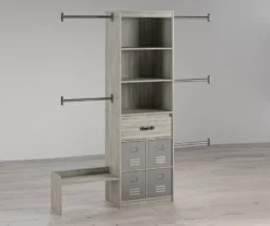 Nova Grow With Me Gray Oak Adjustable Closet Organizer