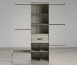 Nova Grow With Me Gray Oak Adjustable Closet Organizer 8 Nova Grow With Me Gray Oak Adjustable Closet Organizer -Biglots Sales 810538199 3