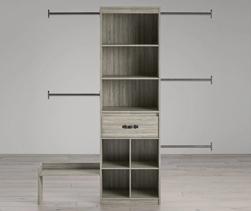 Nova Grow With Me Gray Oak Adjustable Closet Organizer 3 Nova Grow With Me Gray Oak Adjustable Closet Organizer - Image 3