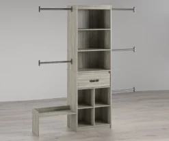 Nova Grow With Me Gray Oak Adjustable Closet Organizer 9 Nova Grow With Me Gray Oak Adjustable Closet Organizer -Biglots Sales 810538199 4