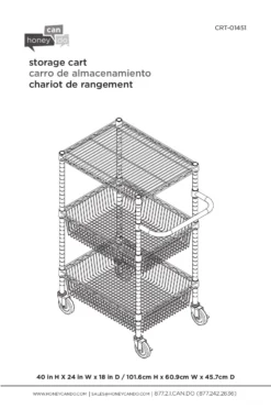 Chrome 3-Shelf Storage Cart -Biglots Sales 810539919 6