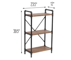 Black Industrial 3-Tier Bookshelf -Biglots Sales 810539936 5