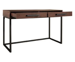 Horatio Brown & Gunmetal Wood Desk -Biglots Sales 810542288 5