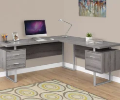 Monarch Metal 3-Drawer L-Shaped Computer Desk -Biglots Sales 810542416 1