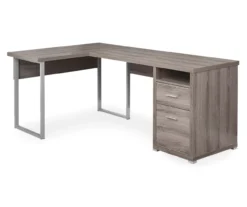 Monarch Metal 2-Drawer L-Shaped Computer Desk 24 Monarch Metal 2-Drawer L-Shaped Computer Desk -Biglots Sales 810542429 2