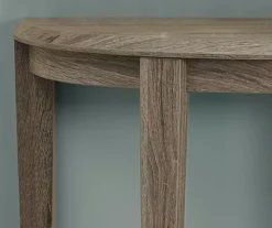 Dark Taupe 2-Tier Half Moon Console Table 6 Dark Taupe 2-Tier Half Moon Console Table -Biglots Sales 810542433 3
