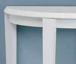 White 2-Tier Half Moon Console Table -Biglots Sales 810542434 3 1