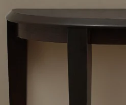 Espresso 2-Tier Half Moon Console Table 6 Espresso 2-Tier Half Moon Console Table -Biglots Sales 810542435 3