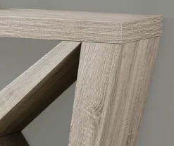 Dark Taupe Asymmetrical Console Table -Biglots Sales 810542441 3