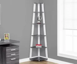 Monarch 5-Shelf Etagere Corner Bookcase -Biglots Sales 810542443 1