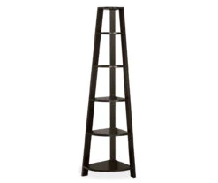 Monarch 5-Shelf Etagere Corner Bookcase -Biglots Sales 810542449 2