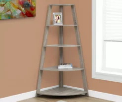 Monarch 4-Shelf Etagere Corner Bookcase -Biglots Sales 810542452 1