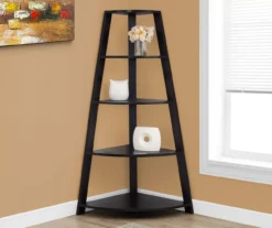 Monarch 4-Shelf Etagere Corner Bookcase -Biglots Sales 810542456 1