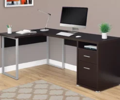 Monarch Metal 2-Drawer L-Shaped Computer Desk 35 Monarch Metal 2-Drawer L-Shaped Computer Desk -Biglots Sales 810542511 1