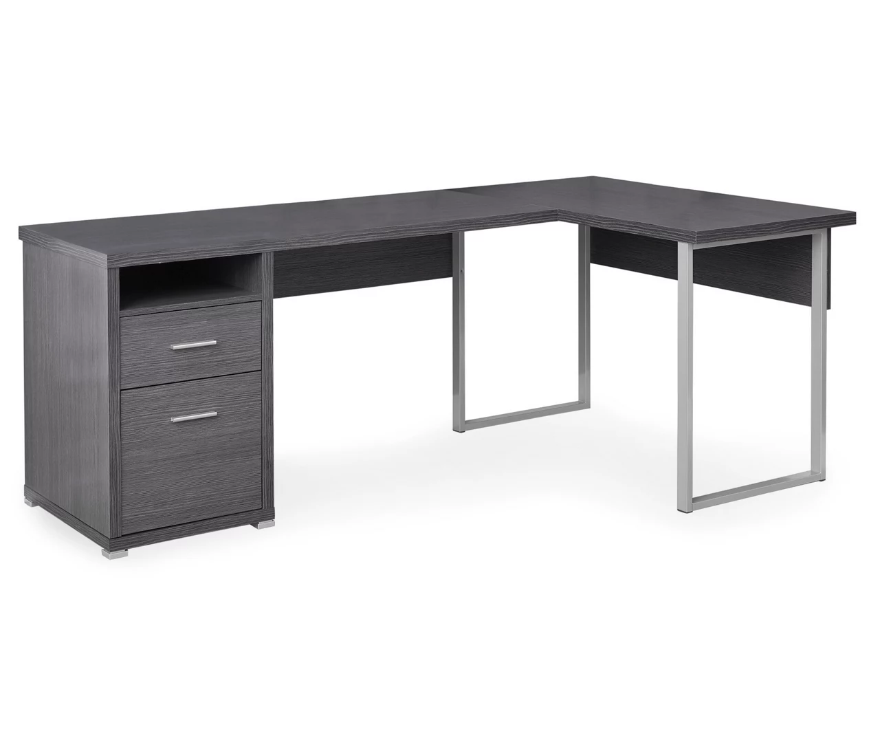 Monarch Metal 2-Drawer L-Shaped Computer Desk 1 Monarch Metal 2-Drawer L-Shaped Computer Desk