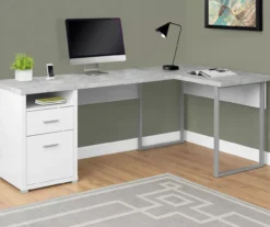 Monarch Metal 2-Drawer L-Shaped Computer Desk 28 Monarch Metal 2-Drawer L-Shaped Computer Desk -Biglots Sales 810542513 1