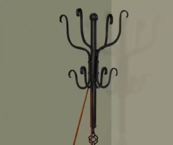 Black 8-Hook Traditional Hammered Metal Coat Rack -Biglots Sales 810542529 3