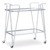 Hampton Silver 2-Shelf Rolling Steel Bar Cart