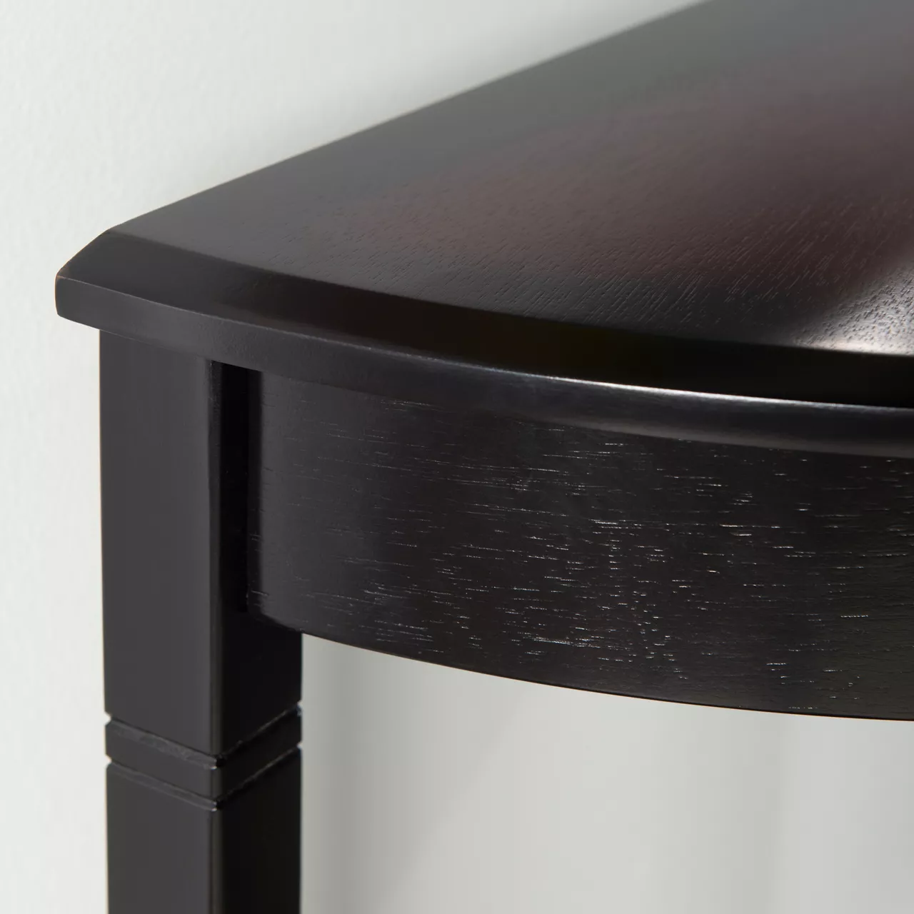 Shirley Black Cherry Transitional Wood Demi Lune Console Table 3 Shirley Black Cherry Transitional Wood Demi Lune Console Table - Image 3