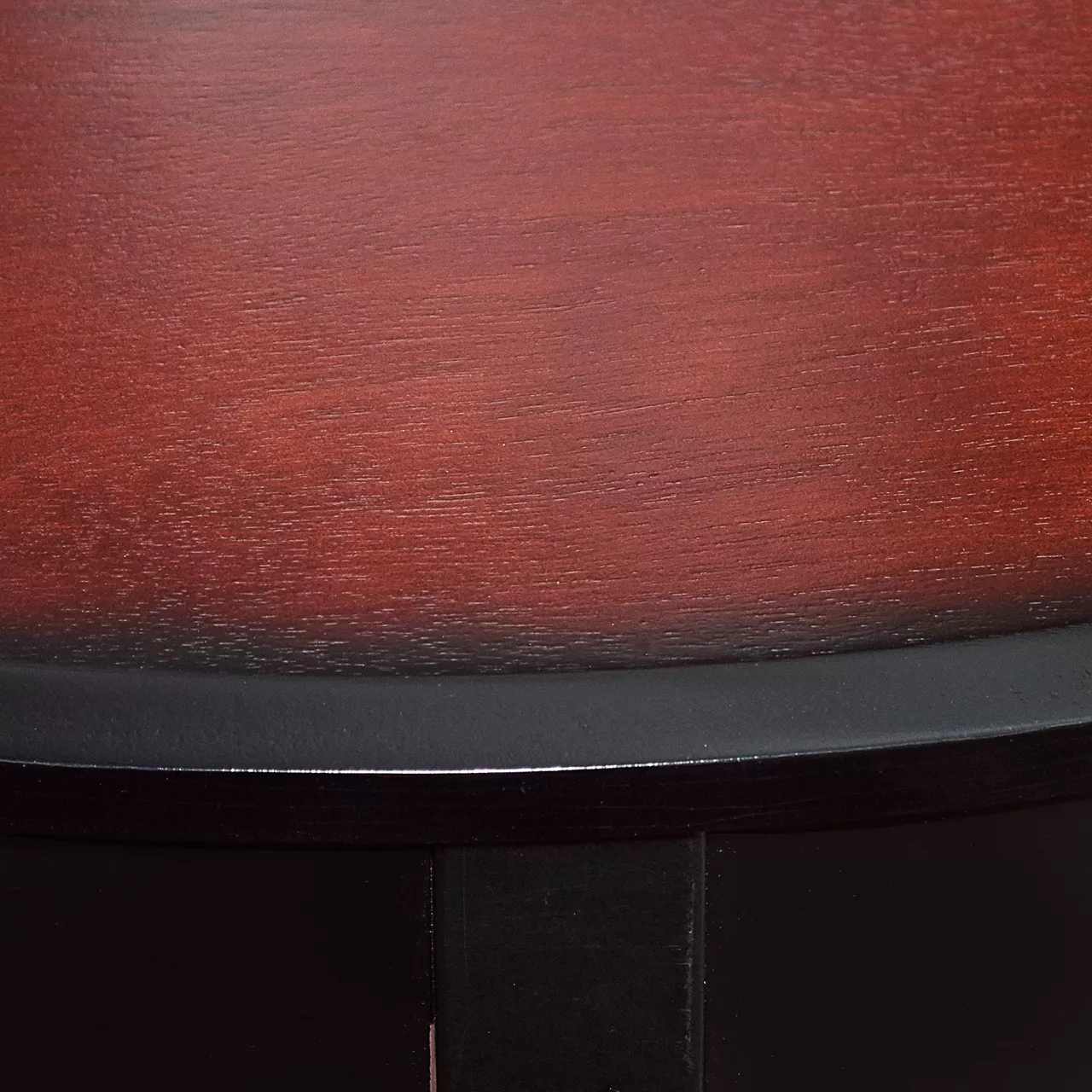 Shirley Black Cherry Transitional Wood Demi Lune Console Table 4 Shirley Black Cherry Transitional Wood Demi Lune Console Table - Image 4