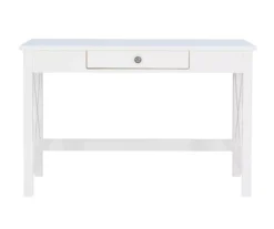 Richland White 1-Drawer Wood X Leg Desk -Biglots Sales 810543159 3