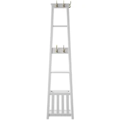 Cami White Wood Pyramid Hall Tree -Biglots Sales 810543178 5