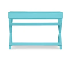 Cami Blue X-Base Campaign Style Writing Desk -Biglots Sales 810543182 4