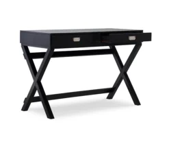 Cami Black X-Base Campaign Style Writing Desk -Biglots Sales 810543183 4