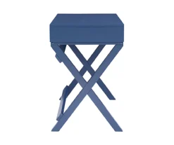 Kari Navy Blue 2-Drawer Campaign Desk -Biglots Sales 810543186 4
